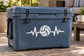 Volleyball pulse line vinyl decal in white