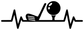Golf pulse line vinyl decal featuring golfer figure and heartbeat waveform
