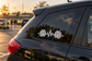 SportsHeartbeatCX069 cheer pulse line vinyl decal with pom-poms and heartbeat wave