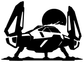 Black wing-fold starship vinyl decal silhouette on white