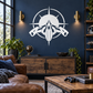 Halo starship emblem vinyl decal, white silhouette