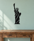 Black Statue of Liberty silhouette vinyl wall decal holding torch and tablet