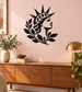 Liberty Statue head vinyl decal with botanical arch leaves, black design