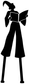 Bookish parade day vinyl decal: black silhouette figure holding a book and trumpet.