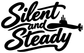 Black "Silent and Steady" vinyl decal with submarine silhouette
