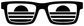 Black and white sunglasses vinyl decal with striped lens details
