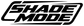 Shade Mode vinyl decal logo with bold black and white stylized lettering