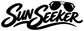 SunSeeker vinyl decal logo in black script with sunglasses above