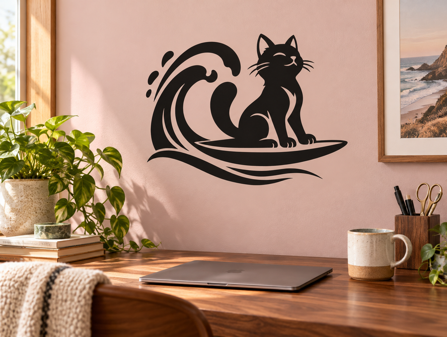 SurfingCX020 - Surf Cat; illustrative application of the exact PDF artwork