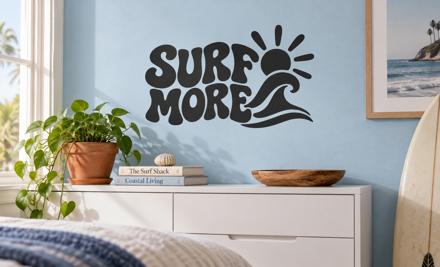 SurfingCX023 - Surf More; illustrative application of the exact PDF artwork