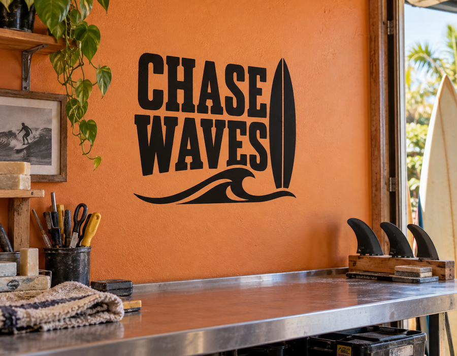 SurfingCX024 - Chase Waves; illustrative application of the exact PDF artwork