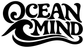 Black Ocean Mind vinyl decal with bold lettering and wave-and-swirl emblem