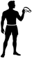 Swimmer with goggles vinyl decal silhouette, black cutout