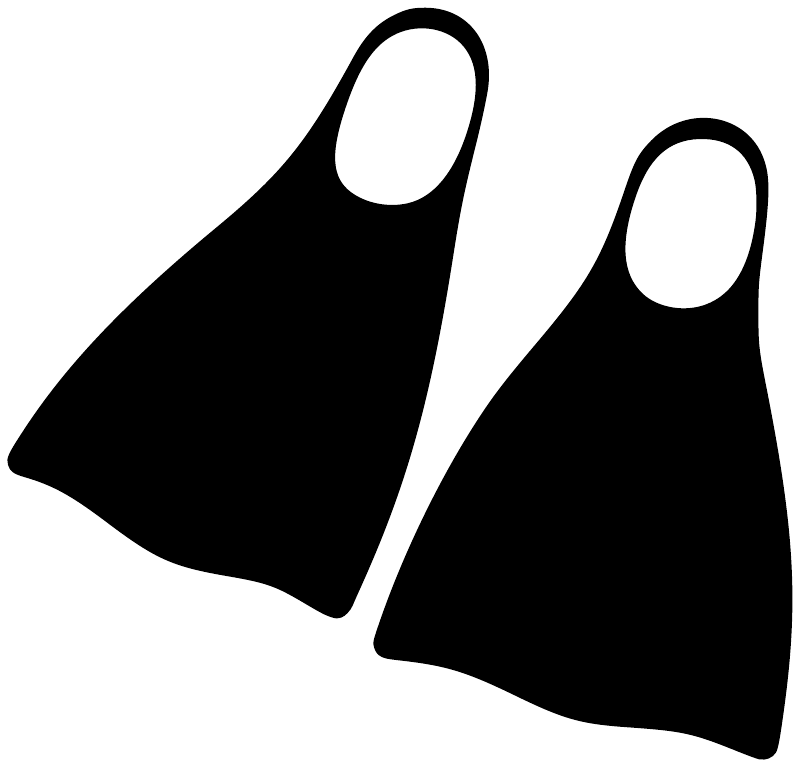 SwimmingCX013 - Swimming Fin Pair; preview rendered from the saved vector PDF
