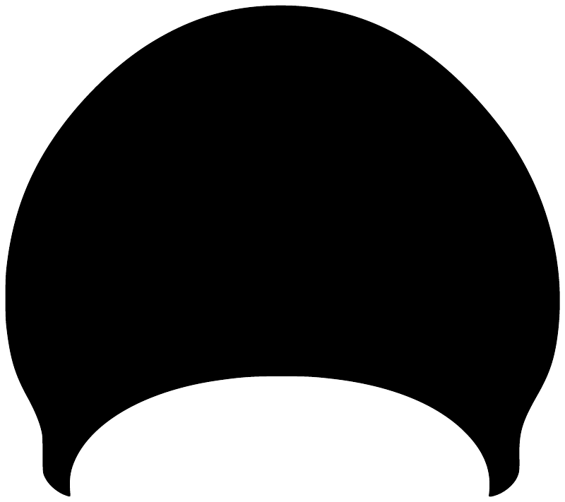 SwimmingCX014 - Swimming Simple Swim Cap; preview rendered from the saved vector PDF