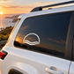 Swimming open water vinyl decal with white wave and arc on car window