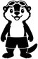 SwimmingCX023 - Swimming Otter Swim Buddy; preview rendered from the saved vector PDF