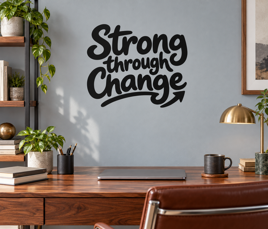 TattooCX028 - Strong through Change; illustrative application of the exact PDF artwork