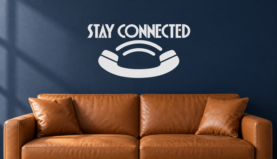 TelephoneCX008 — Stay Connected; illustrative application of the exact PDF artwork