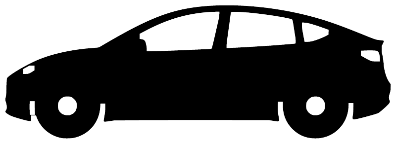 TeslaCX002 — Model Y Profile Silhouette ; preview rendered from the saved vector PDF