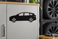 Vinyl decal of black Model X car side profile silhouette, TeslaCX004