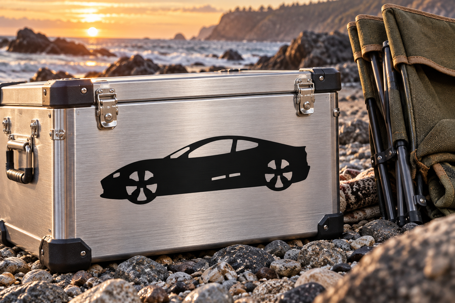 TeslaCX006 — Roadster Profile Silhouette; illustrative application of the exact PDF artwork