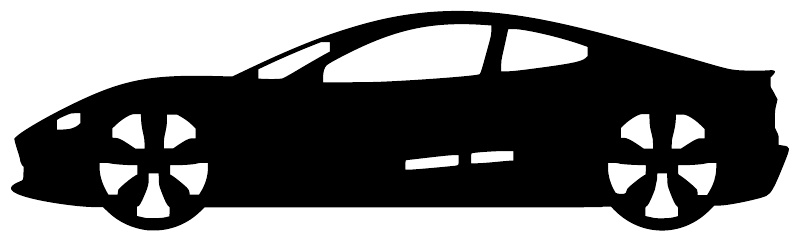 TeslaCX006 — Roadster Profile Silhouette ; preview rendered from the saved vector PDF