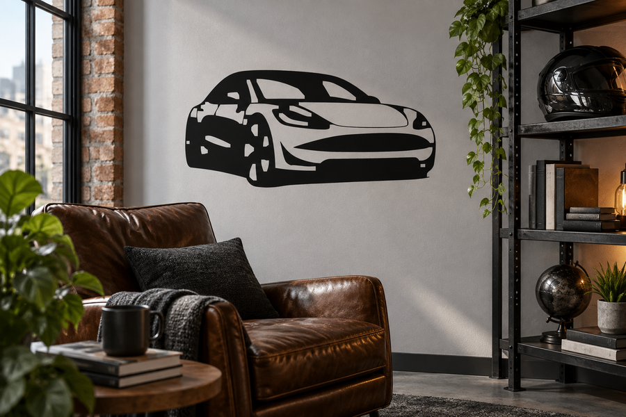 TeslaCX007 — Model 3 Three Quarter Contour; illustrative application of the exact PDF artwork