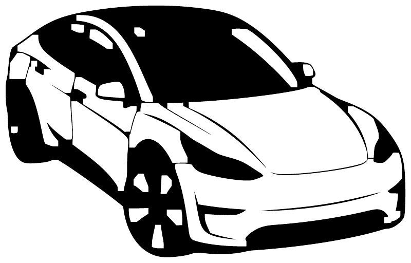 TeslaCX026 — Model Y Garage Art ; preview rendered from the saved vector PDF