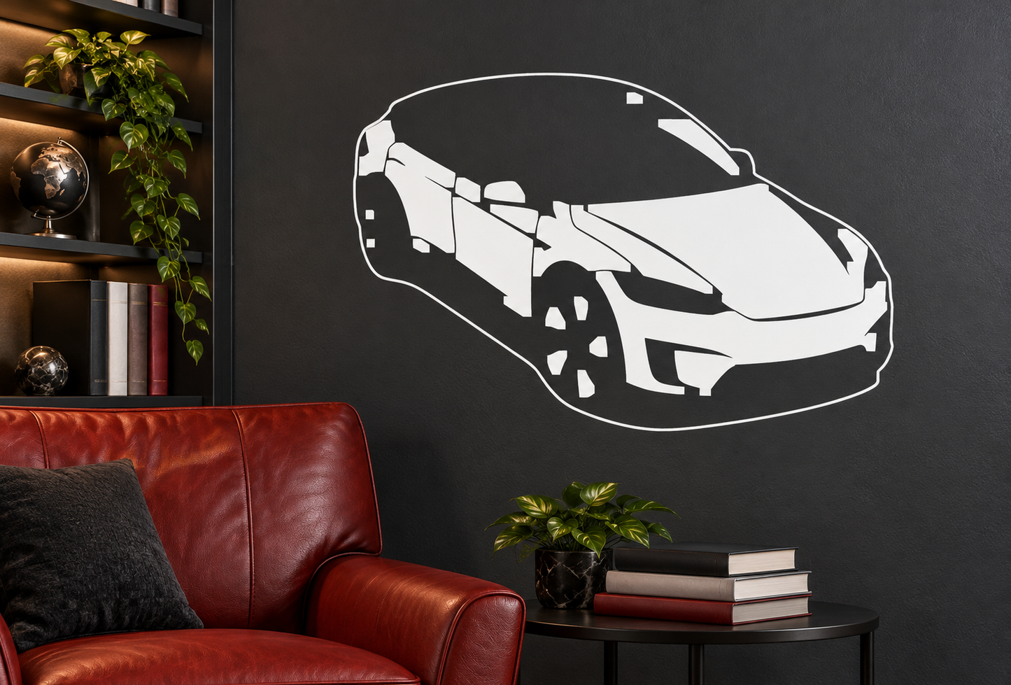 TeslaCX028 — Model X Garage Art; illustrative application of the exact PDF artwork
