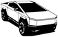 TeslaCX029 — Cybertruck Garage Art ; preview rendered from the saved vector PDF