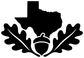 Texas oak and acorn vinyl decal graphic, black Texas shape with oak leaves and acorn