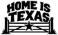 “HOME IS TEXAS” vinyl decal with Texas silhouette, star, and horizontal stripes