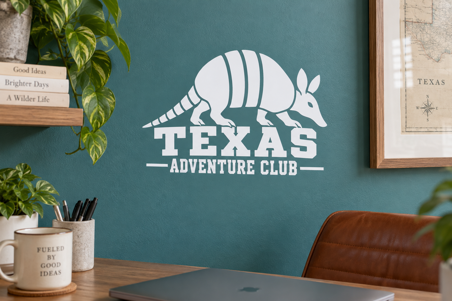 Texas Adventure Club vinyl decal featuring a longhorn and “TEXAS ADVENTURE CLUB” text