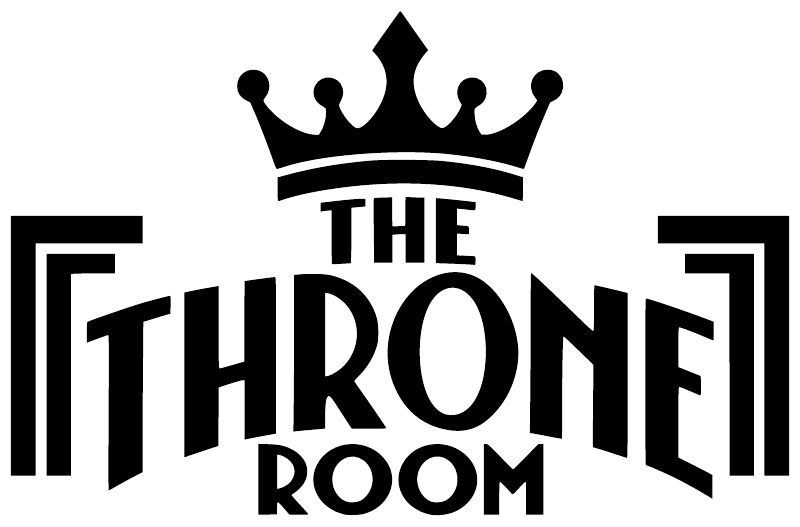 Black “The Throne Room” vinyl decal with crown graphic and bold lettering