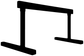 Track and Field hurdle vinyl decal, black hurdle silhouette on white background