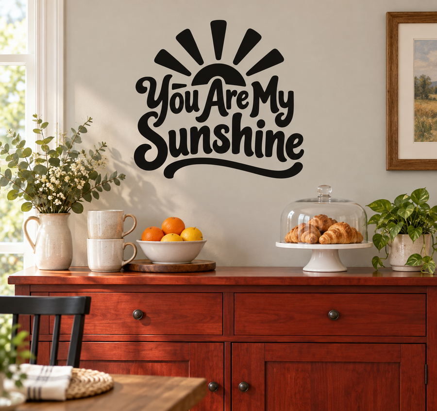 ValentineCX025 - You Are My Sunshine; illustrative application of the exact PDF artwork