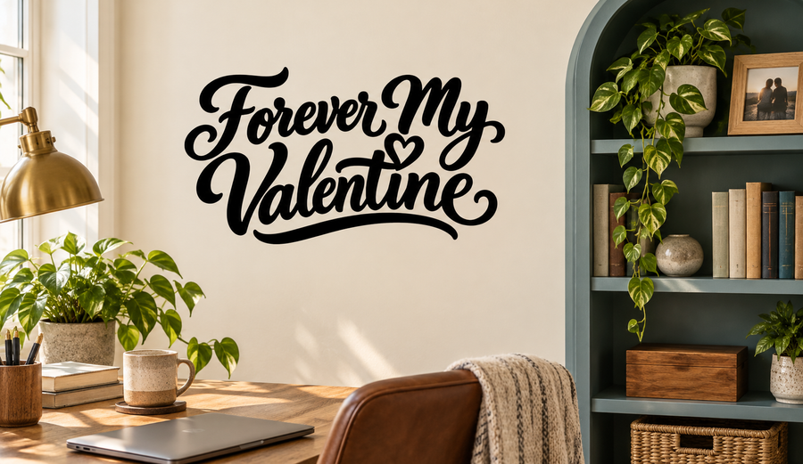 ValentineCX030 - Forever My Valentine; illustrative application of the exact PDF artwork