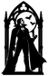 VampireCX006 — Gothic Window Silhouette ; preview rendered from the saved vector PDF