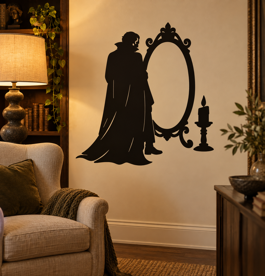 VampireCX024 — Gothic Mirror Portrait; illustrative application of the exact PDF artwork