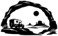 Black vinyl decal showing van and desert scene beneath a moon