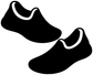 Volleyball court shoes vinyl decal, two black shoe silhouettes with white outlines
