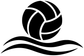Black-and-white volleyball wave vinyl decal icon