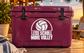 Volleyball vinyl decal with volleyball icon and 'LESS SCROLL MORE VOLLEY' text
