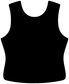 Wakeboarding vest vinyl decal, black sleeveless vest silhouette cutout