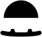 Black wakeboarding vinyl decal silhouette: semicircle sunrise and rider on board