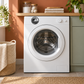 Wave spin cycle vinyl decal on front of white washing machine