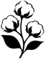 Black floral branch vinyl decal with rose-style blossoms and leaves