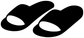 Water polo poolside slides vinyl decal, black slides with white sole details