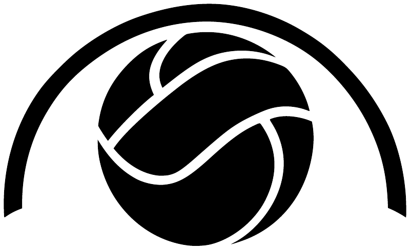 Water polo vinyl decal logo: white arched ring around black ball icon